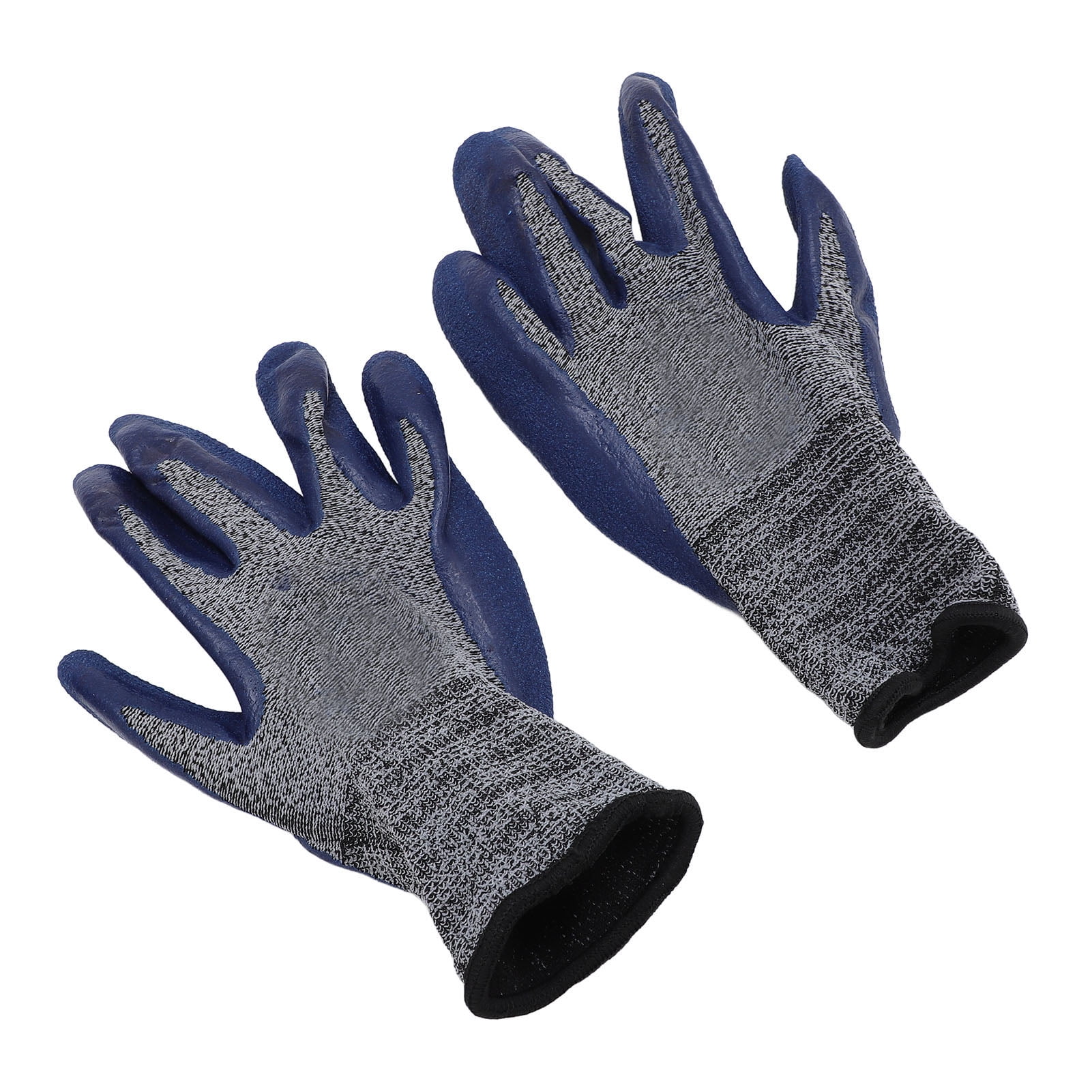 12 Pairs Work Gloves, Non Slip Rubber Work Gloves Firm Grip Polyester Yarn Machine Washable Seamless 3D Knitting  for Construction