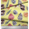 thumbnail image 2 of Soimoi Cotton Voile Fabric Colorful Shells Ocean Printed Craft Fabric by the Yard 56 Inch Wide, 2 of 3