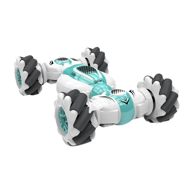 Green Mini Rc Stunt Car Remote Control Toy 4Wd Drift Vehicle With 360 Degree Rotation Function 6.97X4.33X1.89 Inches 1.01 Lbs