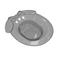 thumbnail image 2 of Esquirla Sitz Bath Multipurpose Sturdy Anti Overflow Soak Pan for Bathroom Dorm Hotel Gray, 2 of 8