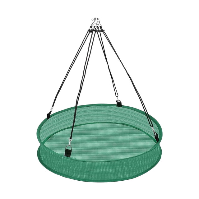 Hanging Bird Feeder Platform Large Birds Catcher Tray Adjustable Hoop Outdoor Garden Durable Mesh Design Attracts Wild Birds