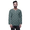 thumbnail image 1 of Atasi Traditional Short Kurta For Men Keyhole Neck Casual Cotton SlubShirt, 1 of 1
