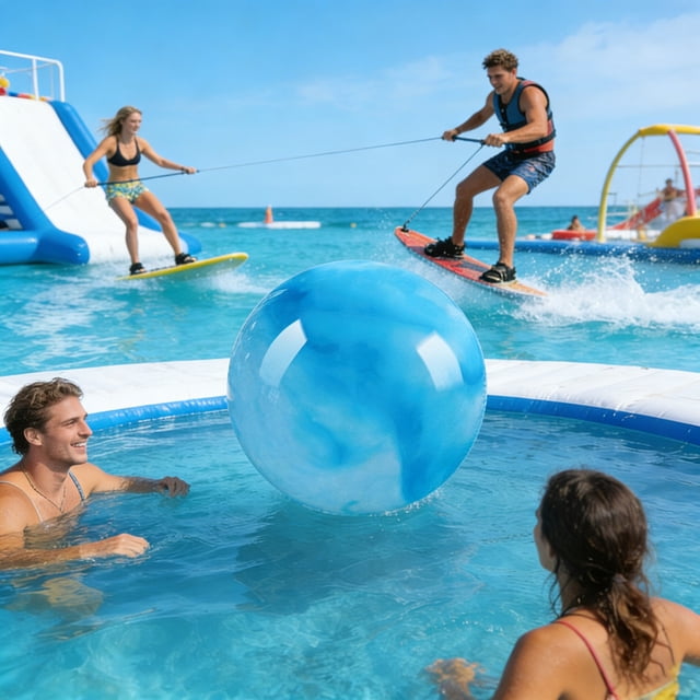 Weloille Balle Gonflable en PVC de 9 Pouces, 1 Pce, Balle de Jeu Extérieure Colorée, Balle de Plage Récréative Imperméable à Rebond, pour Cour Arrière, Pelouse, Plage, Piscine et Activités Familiales en Plein Air