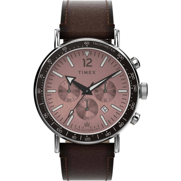 Timex TW2W47300VQ Men's The Waterbury Rose Gold Dial Strap Watch