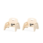 Foundations Simple Sitter 5” Chaises à faible teneur en bois, chaises pour enfants en bois empilables avec finition de qualité de service alimentaire, paquet de 2