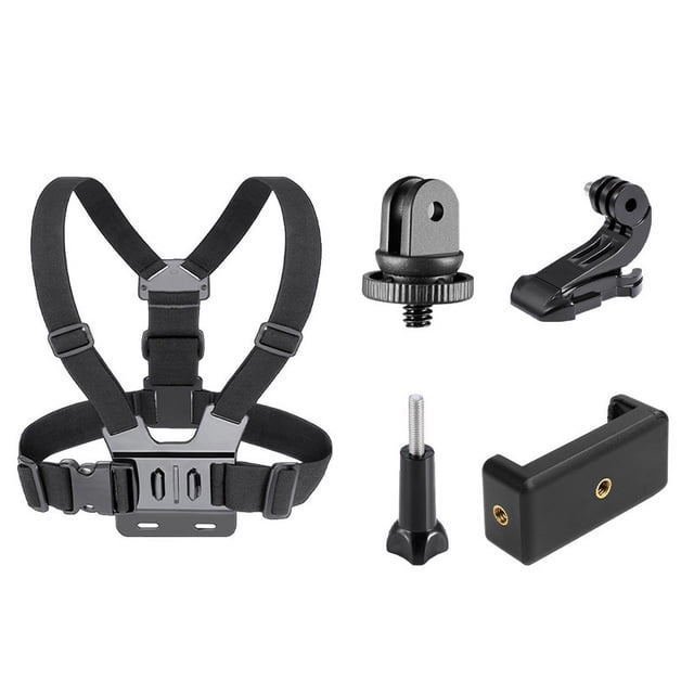 Appareils Photo Pectoraux Ensemble Longueur Réglable Élastique 5 en 1 Téléphone Intelligent Poitrine pour le Sport