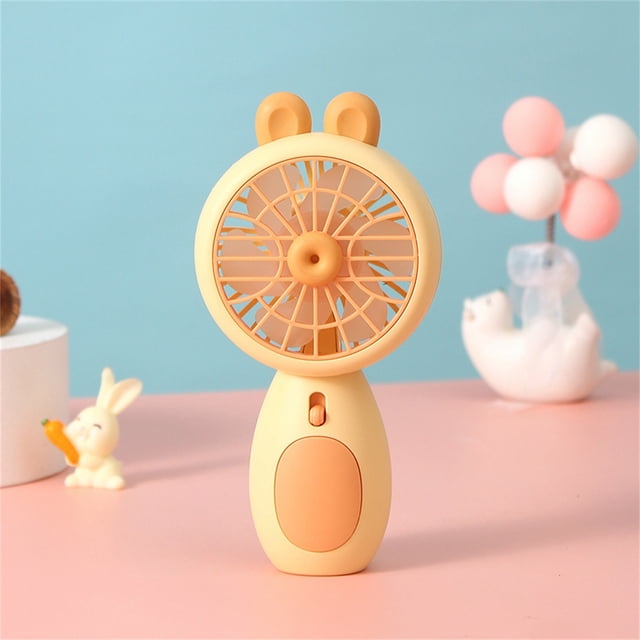 Dvkptbk Handheld Fan Summer Refreshing Handheld Fan with Led Portable USB Charging Light Mini Fan