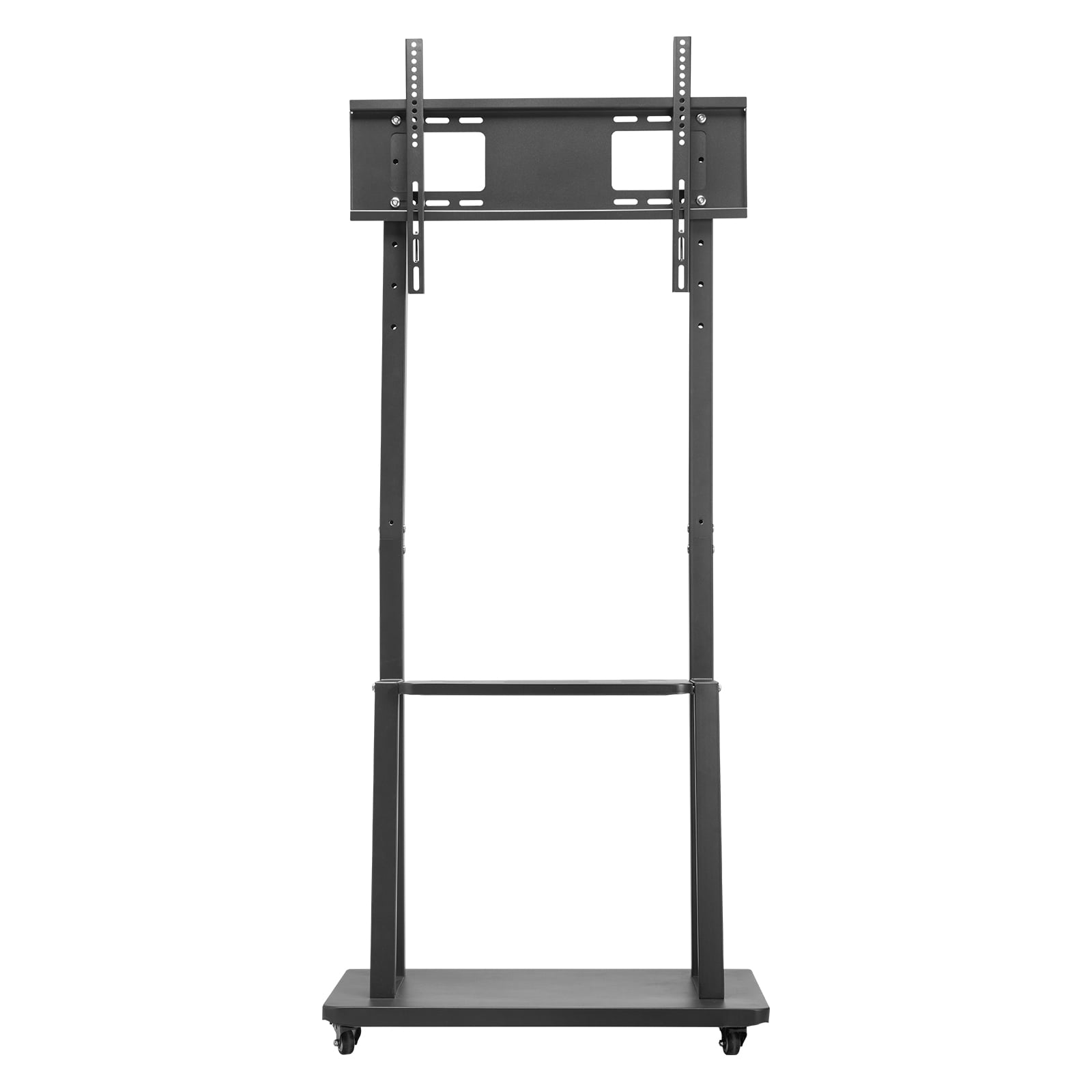KFFKFF Rolling TV Stand, Mobile TV Cart for 32-75 Inch Screens, Height Adjustable Portable Monitor Stand with Tray, Holds up to 150 lbs, Max VESA 600 x 400 mm