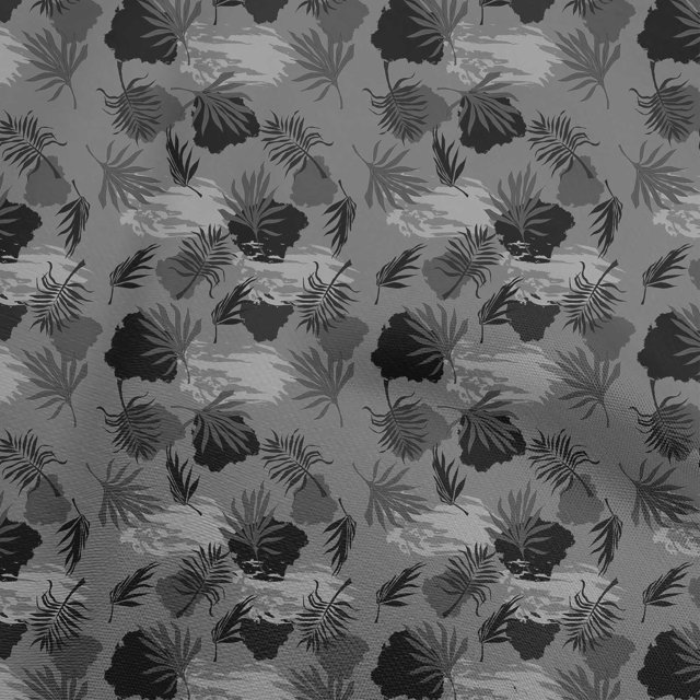oneOone Tissu Polyester Spandex Gris Feuille avec Texture Abstraite Matériel de Robe Tissu Imprimé Tissu au Mètre 56 Pouces de Large