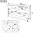 thumbnail image 2 of 50" Solid Wood Console Table Sofa Table with Storage Drawers and Bottom Shelf Entryway Table for Entry Hallway Foyer Sofa Couch Table, Antique White, 2 of 8