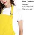 thumbnail image 4 of (Price/each)Opromo Unisex Cotton Canvas Adjustable Chef Kitchen Aprons with 2 Pockets-Yellow-XL, 4 of 7