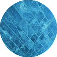thumbnail image 1 of Ahgly Company Tapis d'Intérieur Ronds Transitionnels Bleus Lavables à la Machine, 7 Pieds Rond, 1 of 7