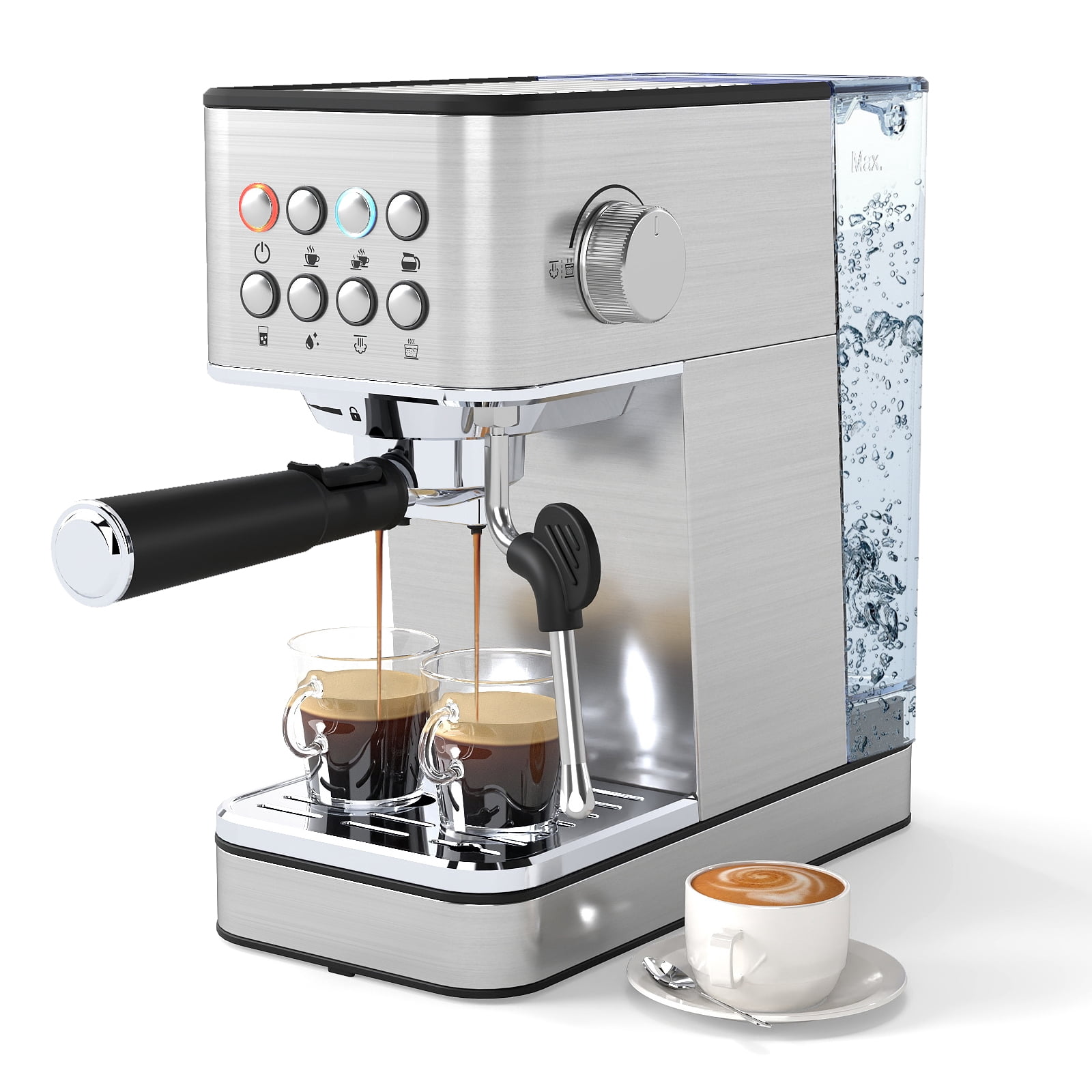 Gymax Espresso Machine 20 Bar w/Milk Frother 57OZ Removable Water Tank & Hot Water