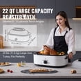 thumbnail image 2 of KFFKFF Rôtissoire, Four à Dinde, Capacité de 22 QT avec Couvercle d'Arrosage Automatique, 1450 W, avec Réglages de Décongélation et de Maintien au Chaud, Comprend un Plateau Détachable et une Grille, 2 of 9