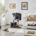 thumbnail image 1 of Yaheetech 33.5" Height Plush Cat Tree with Double Condos and Scratching Posts, Dark Gray, 1 of 8