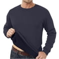 thumbnail image 2 of QIPOPIQ Chandail en Molleton Ras du Cou pour Hommes Manches Longues Décontracté Chaud en Polaire Chandail Liquidation, 2 of 9