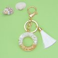 thumbnail image 1 of New White Tassel Letter Key Chain Crystal Drop Pendant Fashionable Bag Key Chain, 1 of 1