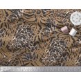 thumbnail image 3 of Soimoi Rayon Crepe Fabric Leopard & Tiger Animal Skin Print Sewing Fabric Yard 46 Inch Wide, 3 of 3