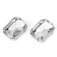 thumbnail image 3 of 10 Pcs Rectangle Couture Strass Verre Cristal Griffe Accessoires de Vêtements DIY (Blanc), 3 of 9