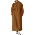 thumbnail image 1 of cfhntfmh Robes Grande Taille pour Femmes à Manches Longues Chandails à Capuchon Doux Robe Chandail Chaude en Molleton Fluide Longue Robe Maxi, 1 of 7