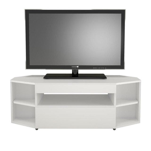 Meuble audio-vidéo en coin Blvd de Nexera, blanc