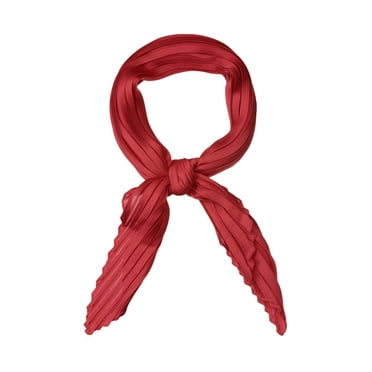 INSPIRE CHIC Foulard pour Femme d'Halloween Plissé à Losanges, Foulard de Tête Uni, Châles, Foulard, Foulard de Cou, Bandana Rouge 40.94x16.54 Pouces(L*W)