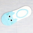 thumbnail image 2 of XIAQUJ Ladies Cotton Socks Cute Cat Pattern Slip Design Ladies Boat Socks Sock Slippers Green One Size, 2 of 3