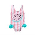 thumbnail image 1 of MesaSe Baby Girls Sleeveless One-piece Swimsuit Watermelon Stripe Print Ruffle Swimwear, 1 of 8