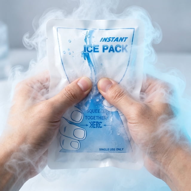 ZZkhGO 3-Pack Ice Packs, Instant Cold Compress Squeeze to Activate No Refrigeration Needed for Sports Injuries Fever Relief, Leakproof Portable Cold Therapy Pack