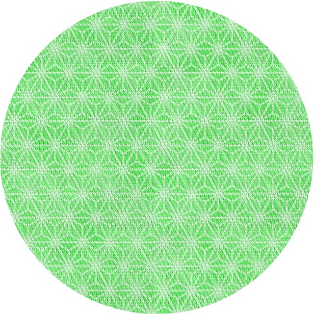Ahgly Company Tapis de Zone Rond Vert Transitionnel pour Intérieur Lavable à la Machine, 3 Pieds Rond