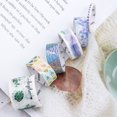 thumbnail image 4 of Tignapoo Colorful Washi Tape Set - 4 Rolls for DIY Journaling and Crafting, Featuring Corner Cafe and Nature Themes, Ideal for Decorative Stickers and Scrapbooking, 4 of 6