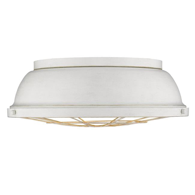 Golden Lighting 7312-FM16 FW Bartlett Flush Mount Ceiling Light, French White