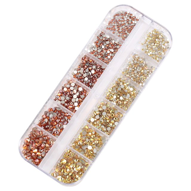 QualitChoice 1 Bag Glass Crystal Special-shaped Eye-catching Flat Bottom Easy to Paste Perfect Match Nail Rhinestones for Mobile Phone Type 2 1Set