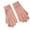 Pink, variant on Pisexur Womens Winter Gloves Fashion Warm Fleece Knitted Gloves Soft Solid Color Wool Gloves Cuffed Ribbed Touchscreen Texting Gloves