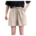 thumbnail image 1 of Mode Femme Short Décontracté Uni Taille Haute Ample Bandage, 1 of 9