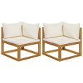 thumbnail image 1 of vidaXL Sectional Corner Sofas 2 pcs with Cushions Cream White, 1 of 5