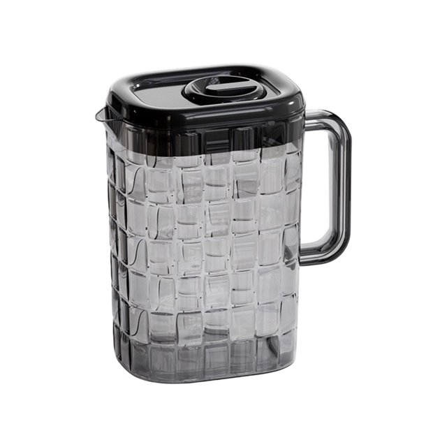 Black Sleek 2L Water Pitcher Non-Slip Base Leakproof Design For Refrigerator Storage Juice Iced Tea Cold Brew #88i72