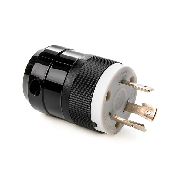 Biltek 30 Amp, 250 Volt, NEMA L6-30P Locking Plug, UL Listed, Industrial Grade, Grounding - Perfect for Generator, Plasma Cutter, Appliances Welder, RV Camper Power, or A/C Unit Plugs