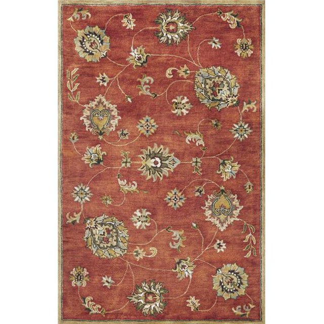 HomeRoots 353138 5 x 8 ft. Wool Sienna Area Rug