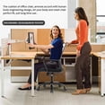 thumbnail image 3 of BestOffice Chaise d'Ordinateur Pivotante à Roulettes Ergonomique Exécutive avec Soutien Lombaire Tabouret de Tâche Réglable pour la Maison et le Bureau, Blanc, 3 of 7