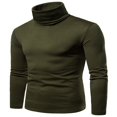 thumbnail image 3 of Mens Warm Roll Turtle Neck Pullover Knitted Jumper Tops Sweater Shirt, 3 of 6