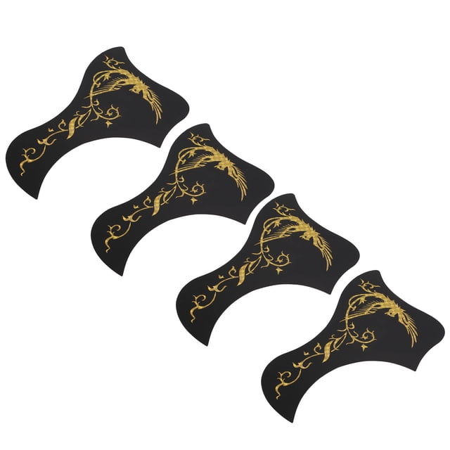 Self Adhesive Guitar Pick Guards, Swallow Pattern Decorative Acoustic Guitar Pickguard For Maintenance For Guitarist Gold