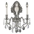 thumbnail image 1 of Elegant Lighting Monarch Traditional Pewter 3 Light E12 Crystal Wall Sconce, 1 of 2