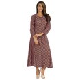 thumbnail image 1 of Bimba Robe Maxi Imprimée pour Femmes, Patte de Boutonnage avant, Robe Ethnique, Robes Décontractées en Rayonne, 1 of 7