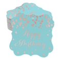 thumbnail image 1 of Inkdotpot Pack Of 100 Real Rose Gold Foil Bracket Shape Paper Tags Happy Birthday Favor Hang Tags, 1 of 1
