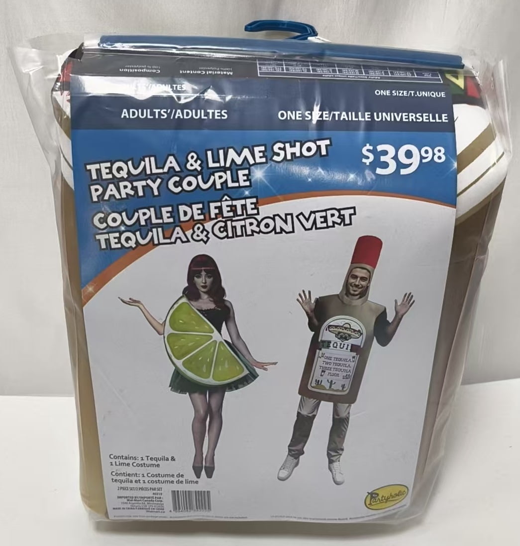 Partyholic costumes tequila et lime pour adultes, taille unique