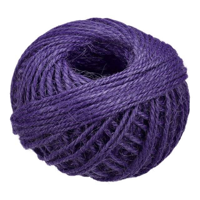 Unique Bargains 164 Feet 2mm Jute Twine, Jute Rope, Jute String Cords Purple