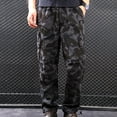 thumbnail image 3 of XZNGL Quick Dry Pants Men Mens Cargo Pants Slim Multi Pocket Straight Trousers Outdoor Sports Overalls Pants Cargo Pants for Men with Pockets Mens Cargo Pants with Pockets, 3 of 4