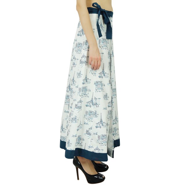 Phagun Cotton Paris Pattern Hippie Skirt Wrap Single Layer Sarong