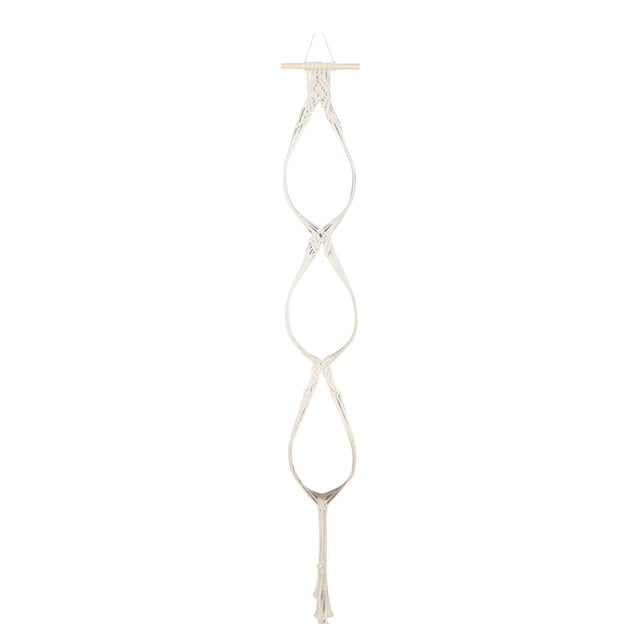 Handwoven Decorative Boho Hat Rack for Wall Hanging Storage Organizer Natural Cotton Yarn Macrame Design for Wide Hats Home Decor